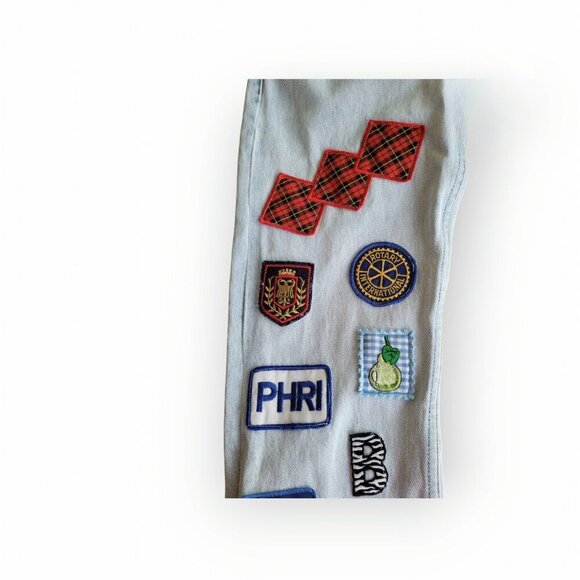 Upcycled Vintage Levi's Patch Straight Leg Jeans XS - Picture 4 of 16